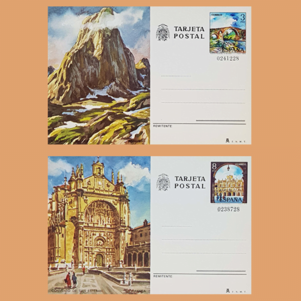 Enteros Postales 119-120. Turismo. Asturias, Salamanca. 1979