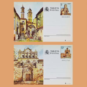 Enteros Postales 127-128. Turismo. Albacete, Toledo. 1982