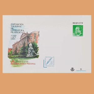 Sobre Enteros Postales 19. Exposición Literatura Filatélica. Madrid, 1993