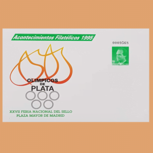 Sobre Enteros Postales 27A. Acontecimientos Filatélicos 1995. Olímpicos de Plata 1 Sobre Acontecimientos Filatélicos. XXVII Feria Nacional del Sello. Madrid, 1995. Motivo