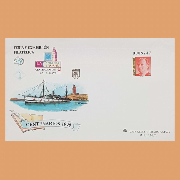 Sobre Enteros Postales 46-47. La Coruña 1998. Centenarios