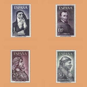 Edifil 1536-1539. Serie Personajes Españoles. 4 valores. ** 1963