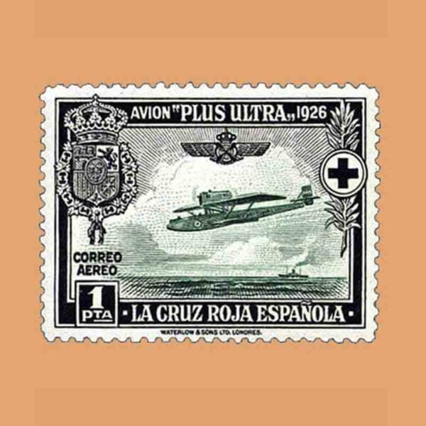 00347. Pro Cruz Roja española. Avión Plus Ultra. 1 pta. 1926