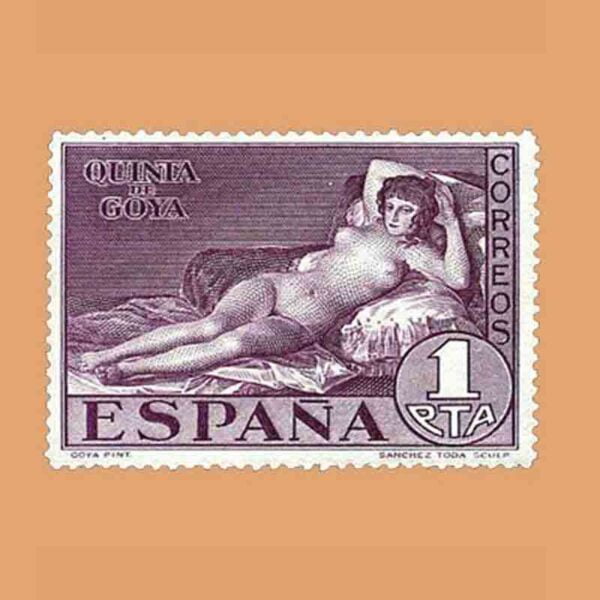 Edifil 513. Quinta de Goya en la exposición de Sevilla. Sello 1 pta. 1930
