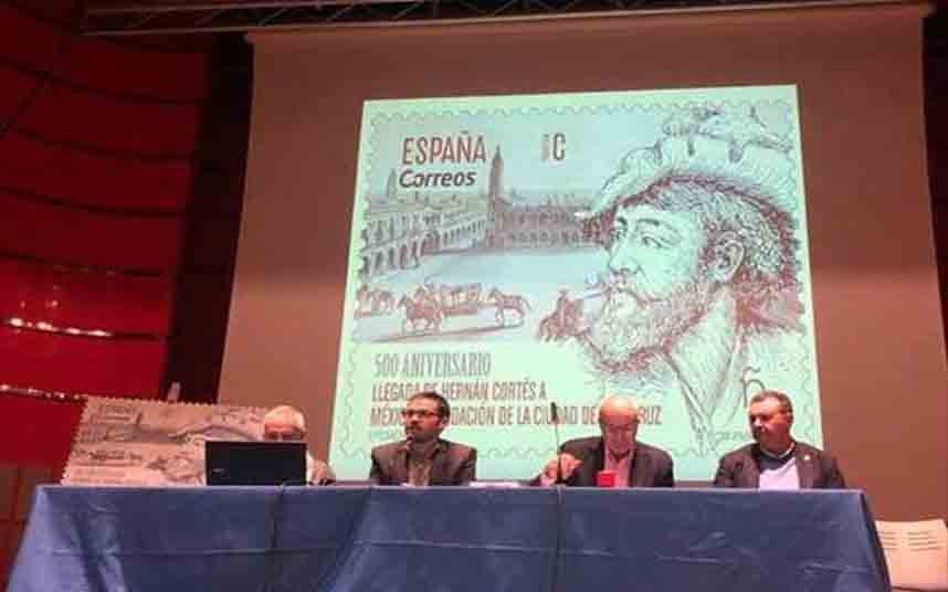 Nuevo sello para conmemorar el 500 Aniversario de la llegada de Hernán Cortés a México