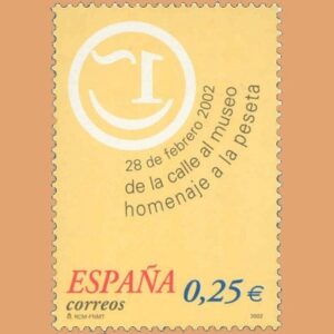 Edifil 3883. Homenaje a la peseta. 0,25€. **2002