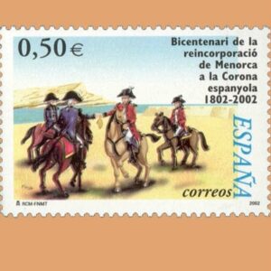 Edifil 3897. Incorporación de Menorca a la Corona. 0,50€. **2002