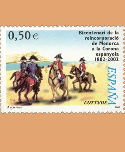 Edifil 3897. Incorporación de Menorca a la Corona. 0,50€. **2002