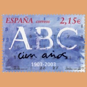 Edifil 3963. Centenario del Diario ABC, Madrid. 2,15€. **2003