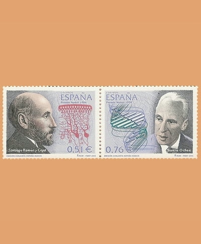 Edifil 3964/5-1. Serie Premios Nobel Españoles. 2 valores. **2003