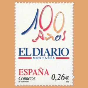 Edifil 3998. El Diario Montanés. 0,26€ **2003