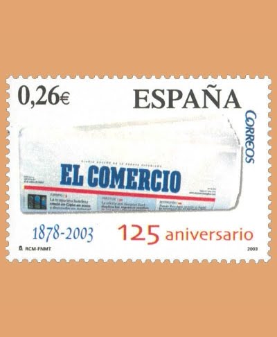 Edifil 4012. Diarios. El Comercio. 0,26€ **2003