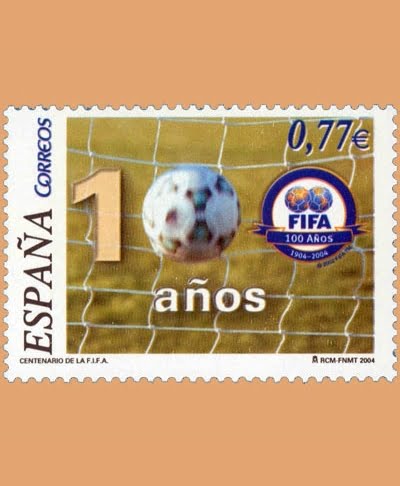 Edifil 4082. Centenario de la Federación Internacional de Futbol Asociación. 0,77€. **2004