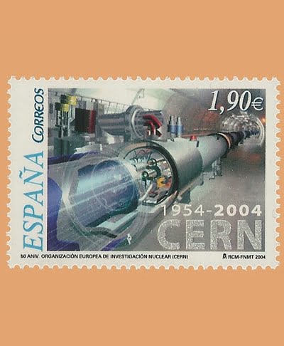 Edifil 4121. 50 Aniversario de la Organización Europea de la Investigación Nuclear. 1,90€ **2004