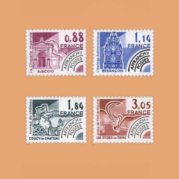 1981 Francia Serie 170/3 Preobliterados. Monumentos Históricos
