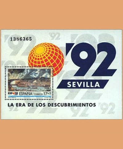 Edifil 3191. Hoja Exposición Universal Sevilla **1992