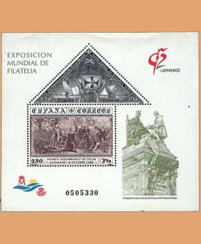 Edifil 3195. Hoja Exposición Mundial de Filatelia Granada **1992