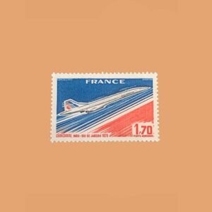 1976 Francia 49 Aéreo. Vuelo Concorde París-Rio de Janeiro