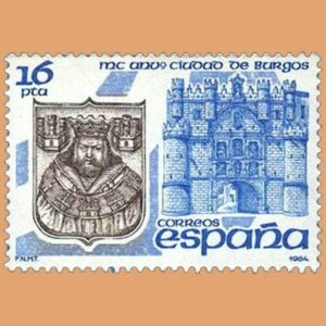Edifil 2743. MC Aniversario de la Ciudad de Burgos. **1984