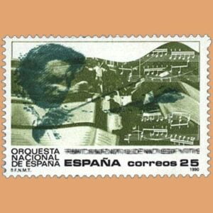 Edifil 3098 Orquesta Nacional de España. 25 pts. **1990