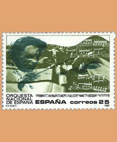 Edifil 3098 Orquesta Nacional de España. 25 pts. **1990