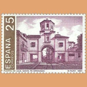 Edifil 3108. Granada'92. Fundación de Santa Fe. 25 pts. **1991