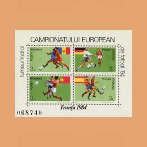 Rumanía BF168. Hoja Campeonato de Europa de Futbol **1984