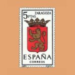 Edifil 1701. Escudos de Capitales de Provincia. Zaragoza. **1966