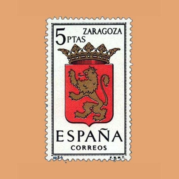Edifil 1701. Escudos de Capitales de Provincia. Zaragoza. **1966