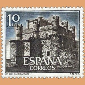 Edifil 1738. Castillo de Guadamur. Sello 10cts. **1966