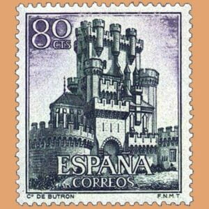Edifil 1743. Castillo de Butrón. Sello 80cts. **1966