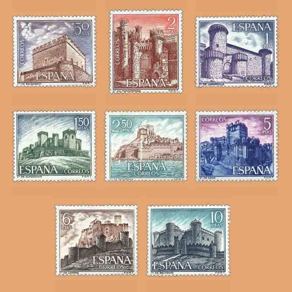 Edifil 1809/16. Serie Castillos de España. **1967