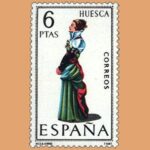 Edifil 1850. Trajes Regionales. Huesca. Sello 6 pts. **1968