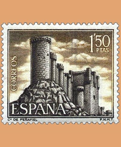 Edifil 1882. Castillo de Peñafiel. Sello 1'50 pts. **1968