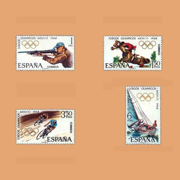 Edifil 1885/8. Serie Juegos Olímpicos Méjico. **1968