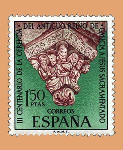 Edifil 1926. Antiguo Reino de Galicia. Sello 1'50 pts. **1969