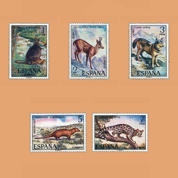 Edifil 2102/6. Serie Fauna Hispánica. **1972
