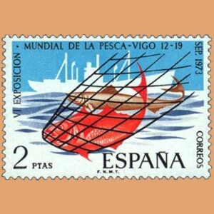 Edifil 2144. Pesca de Vigo. Sello 2 pts. **1973