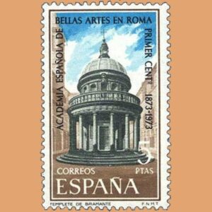 Edifil 2183. Academia Bellas Artes en Roma. Sello 5 pts. **1974