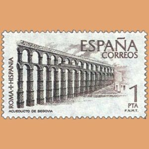 Edifil 2184. Acueducto de Segovia. Sello 1 pts. **1974