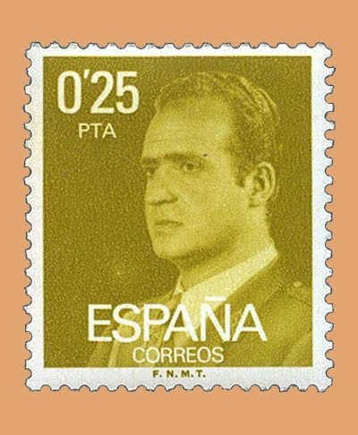 Edifil 2387. Juan Carlos I. Sello 0'25 pts. **1977