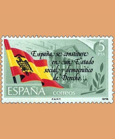 Edifil 2507. Constitución Española. Sello 5 pts. **1978