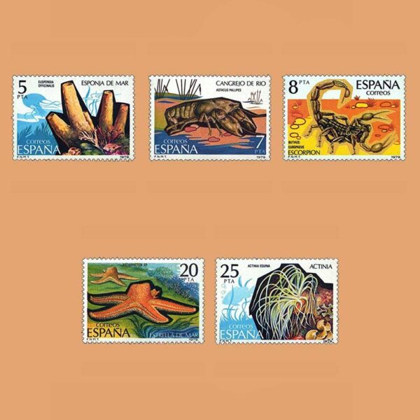 Edifil 2531/5. Serie Fauna Invertebrados. **1979