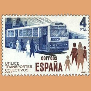 Edifil 2561. Transporte Colectivo. Autobús. Sello 4 pts. **1980