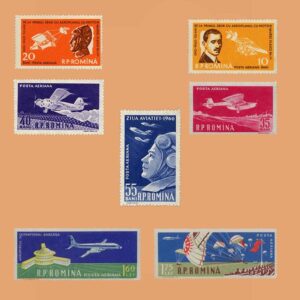 Rumanía PA111/7. Serie Día de la Aviación. 7 valores **1960