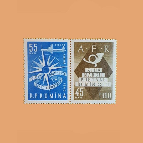 Rumanía PA126. Día del Sello. 55+45 Ban *1960