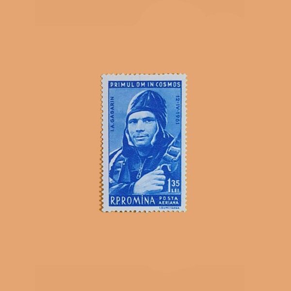 Rumanía PA141. Jurij Gagarin. 1'35 Lei **1961