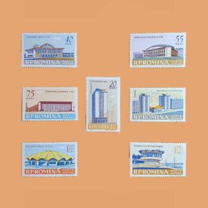 Rumanía PA150/6. Serie Arquitectura Moderna. 7 valores **1961