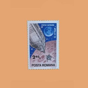Rumanía PA220. Apolo X. 2'40 Lei **1969
