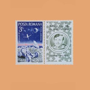 Rumanía PA232. Apolo XVI. 3 Lei **1972